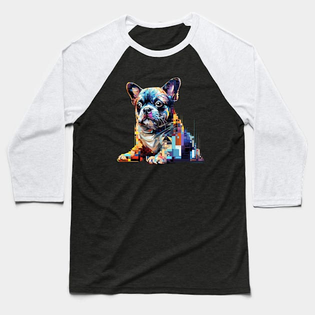 French Bulldog Dog Pet World Animal Lover Furry Friend Abstract Baseball T-Shirt by Cubebox